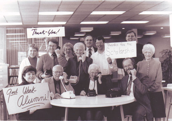1982 – First Alumni Scholarship Phonathon raised $18,000.